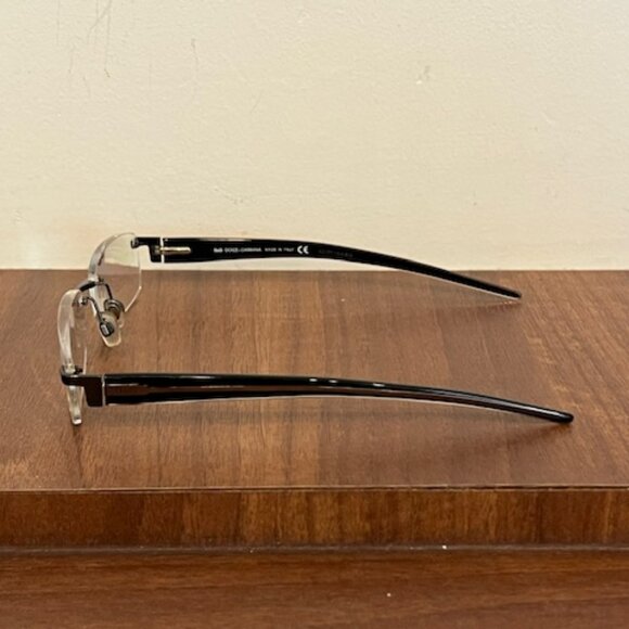 Dolce & Gabbana Silver Black Rimless Glasses Italy D&G 4128 H71 53-16-135